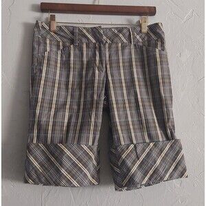 Trina Turk Los Angeles, Short Bermuda, Women Size 2,cotton, 24 Inch Waist,plaid